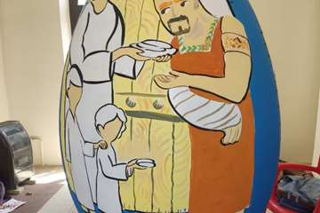 نخستین جشنواره طراحی و نقاشی تخم مرغ های نوروزی خمینی شهر
