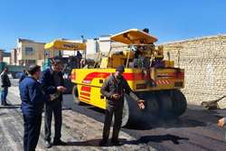 عملیات روکش آسفالت خیابان های  بهارستان و  پاسارگاد