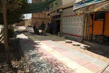 سنگ فرش خیابان شمس جوی آباد خمینی شهر