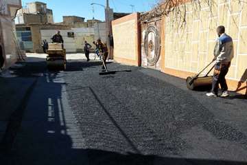 عملیات روکش آسفالت خیابان های بهارستان و  پاسارگاد خمینی شهر