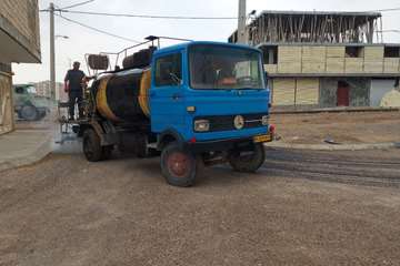  مرحله پایانی آسفالت محله هشت شهرک منظریه 