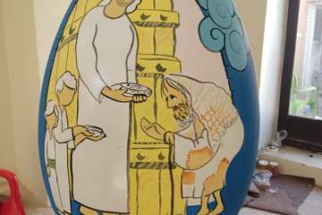 نخستین جشنواره طراحی و نقاشی تخم مرغ های نوروزی خمینی شهر