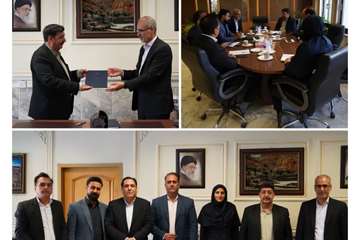 عقد تفاهم نامه اجرای پلاکهای پستی هوشمند خمینی شهر